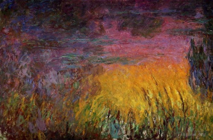 克劳德·莫奈 的油画作品 -  《夕阳余晖左半边》