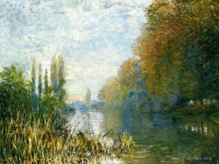 克劳德·莫奈 的油画作品 -  《秋天的塞纳河畔》