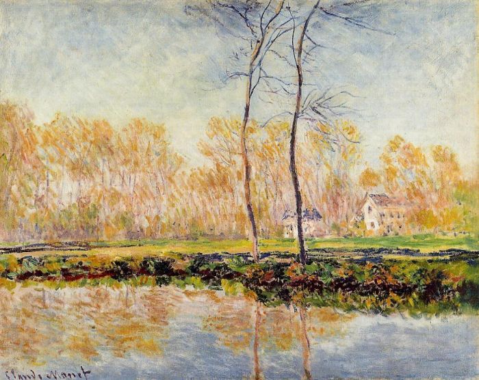 克劳德·莫奈 的油画作品 -  《吉维尼埃普特河畔》
