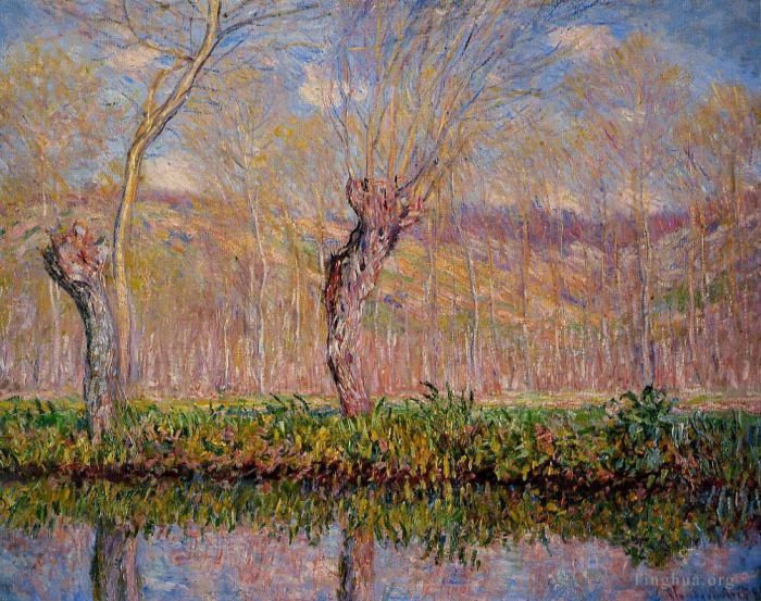 克劳德·莫奈 的油画作品 -  《春天的埃普特河畔》