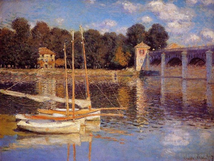 克劳德·莫奈 的油画作品 -  《阿让特伊大桥》