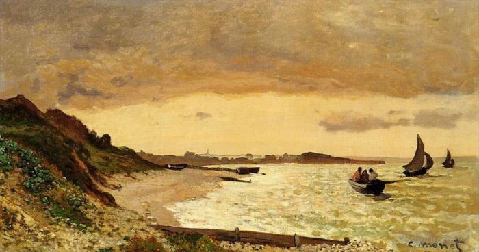 克劳德·莫奈 的油画作品 -  《SainteAdresse,海岸》