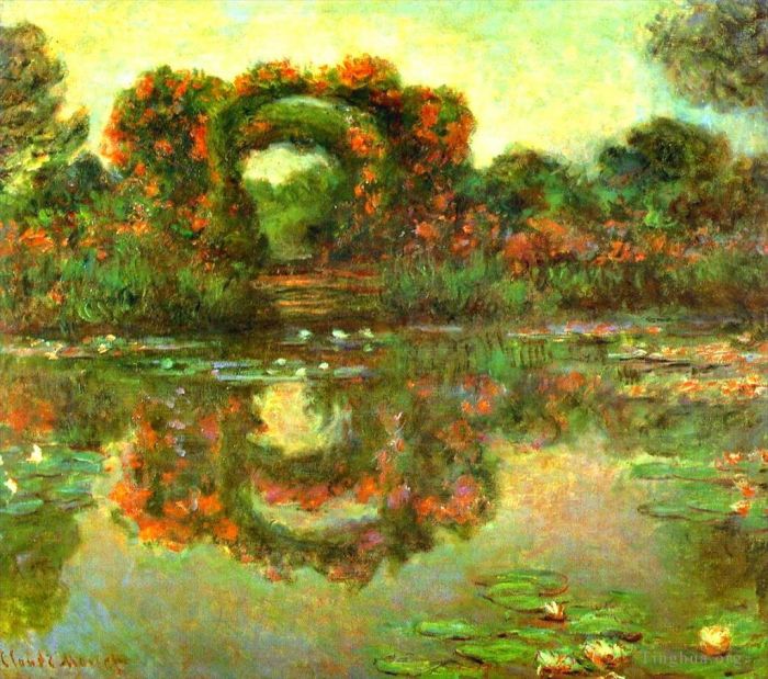 克劳德·莫奈 的油画作品 -  《吉维尼的花拱门》