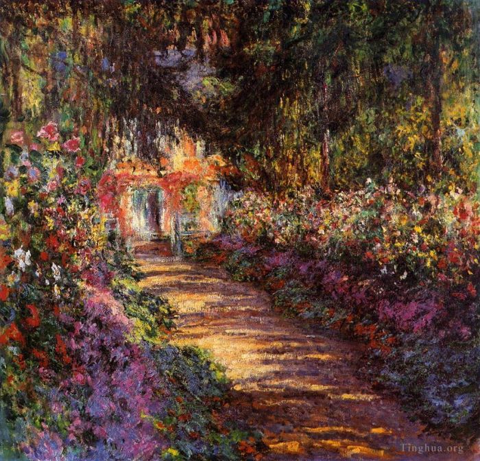 克劳德·莫奈 的油画作品 -  《鲜花盛开的花园》