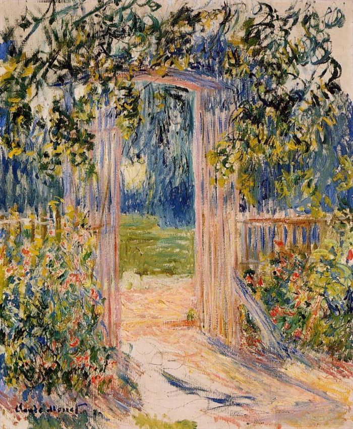 克劳德·莫奈 的油画作品 -  《花园门》