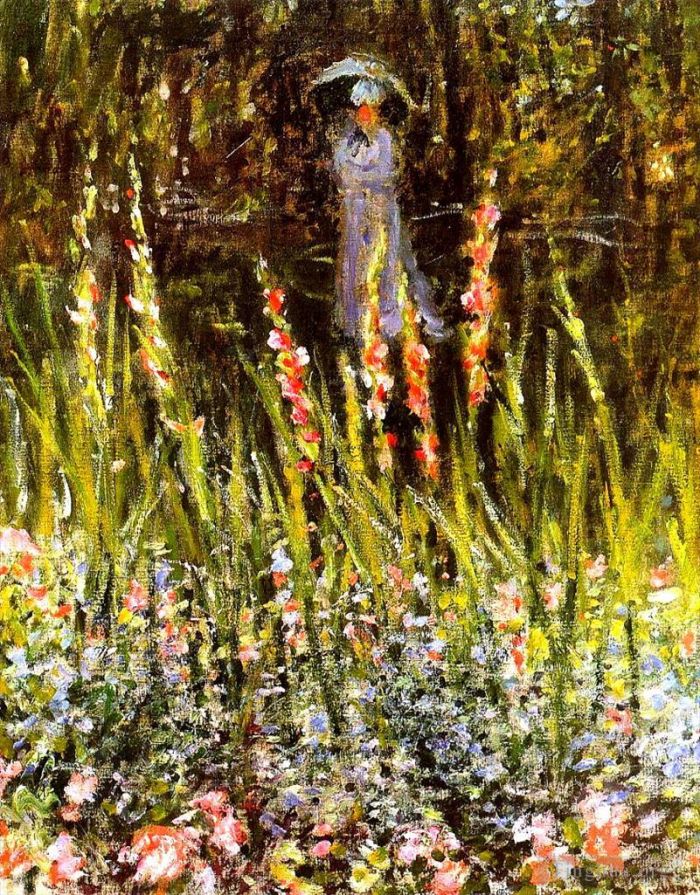 克劳德·莫奈 的油画作品 -  《剑兰花园》