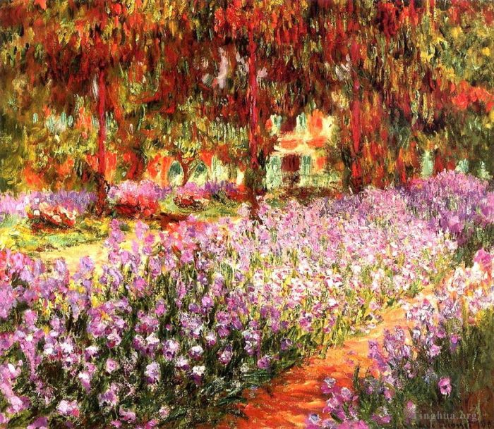 克劳德·莫奈 的油画作品 -  《花园又名鸢尾花》