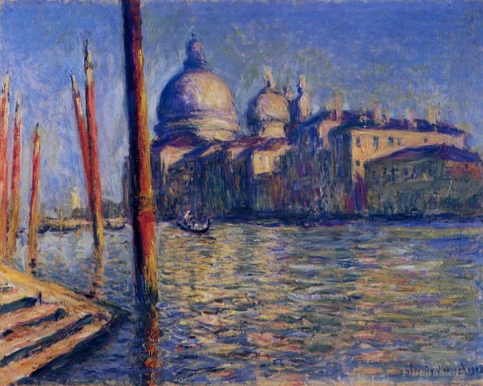 克劳德·莫奈 的油画作品 -  《大运河和安康圣母堂》