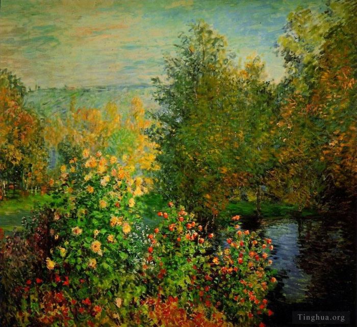 克劳德·莫奈 的油画作品 -  《Montgeron,的,Hoschedes,花园》