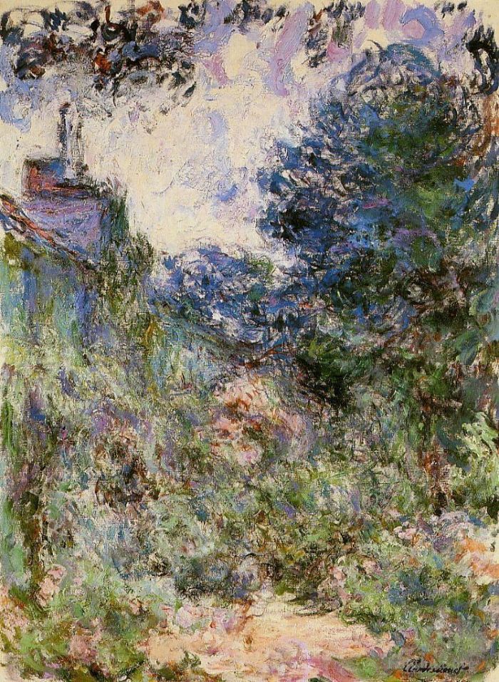 克劳德·莫奈 的油画作品 -  《从玫瑰园看到的房子,III》