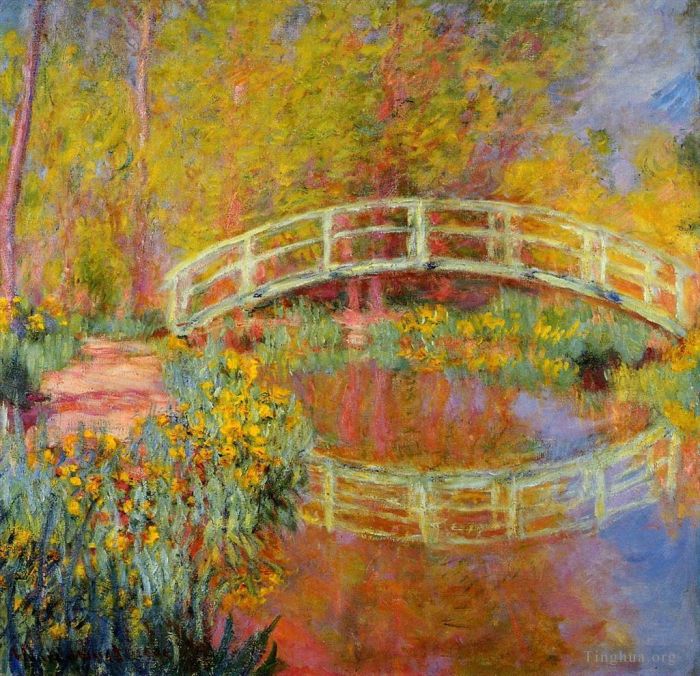 克劳德·莫奈 的油画作品 -  《吉维尼的日本桥》