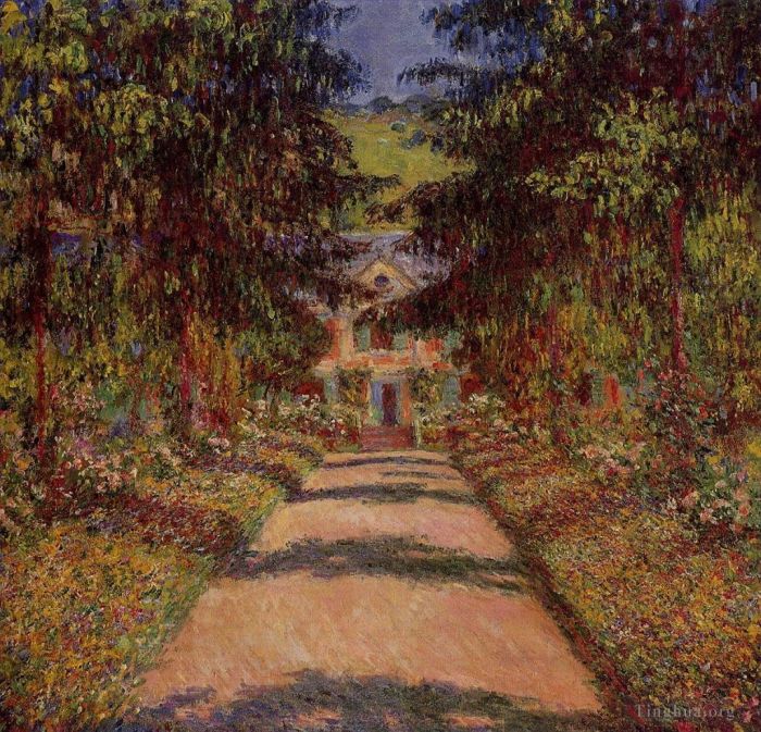 克劳德·莫奈 的油画作品 -  《吉维尼的主要道路》