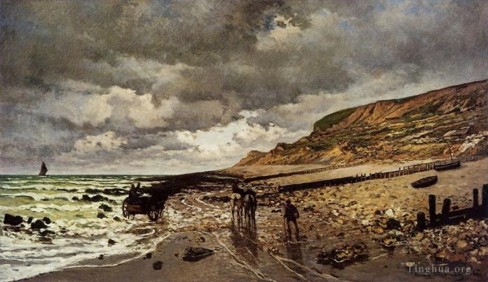克劳德·莫奈 的油画作品 -  《退潮时的拉赫夫角》