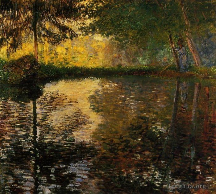 克劳德·莫奈 的油画作品 -  《Montgeron,II,的池塘》