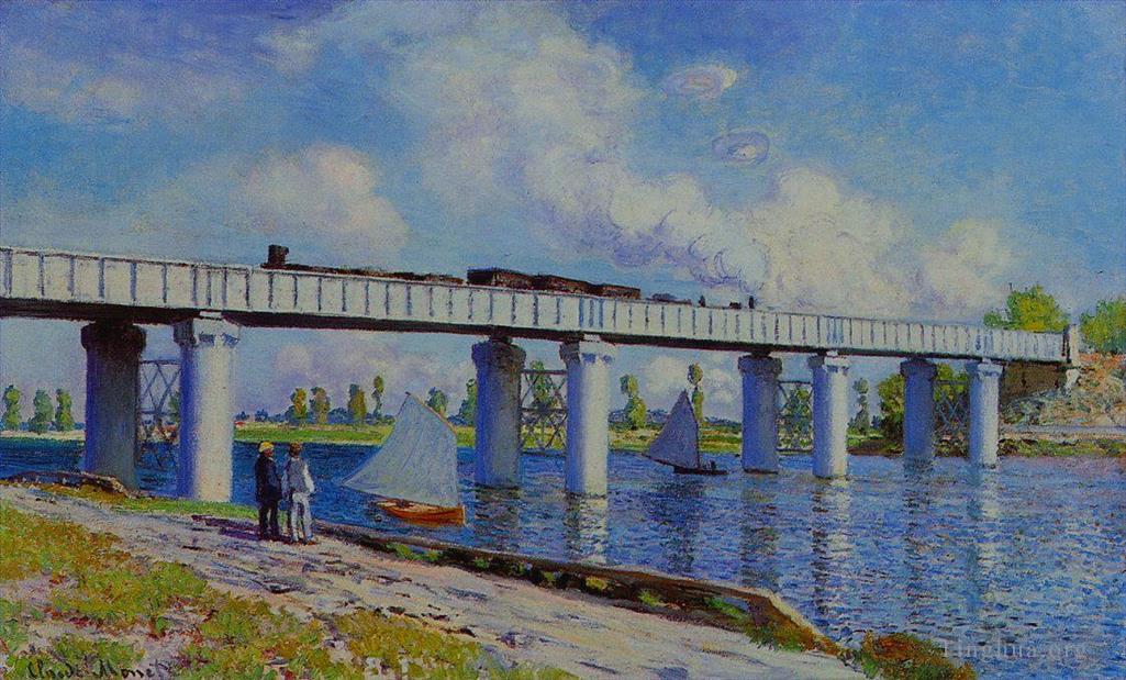 克劳德·莫奈作品《阿让特伊的铁路桥ii》