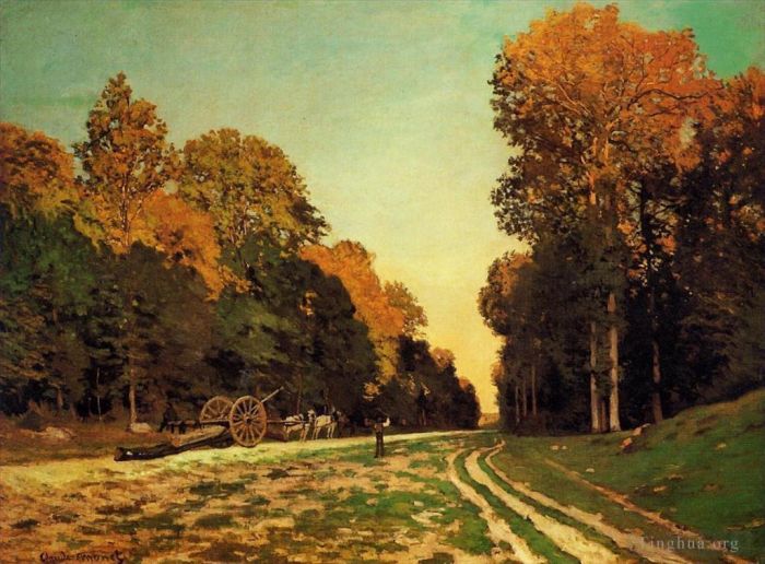 克劳德·莫奈 的油画作品 -  《从夏伊到枫丹白露的道路》