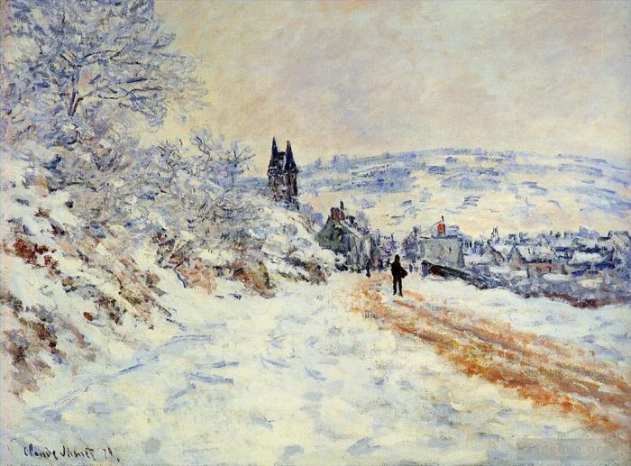 克劳德·莫奈 的油画作品 -  《维特伊雪效应之路》
