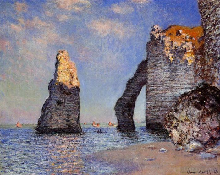 克劳德·莫奈 的油画作品 -  《岩针和阿瓦尔门》