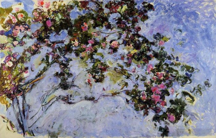 克劳德·莫奈 的油画作品 -  《玫瑰丛》