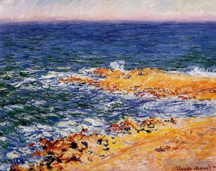 克劳德·莫奈 的油画作品 -  《安提比斯的海》