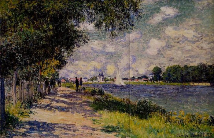 克劳德·莫奈 的油画作品 -  《阿让特伊的塞纳河》