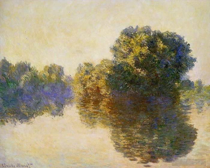 克劳德·莫奈 的油画作品 -  《吉维尼附近的塞纳河,1897》