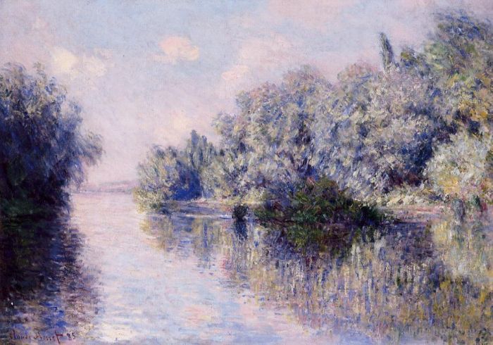 克劳德·莫奈 的油画作品 -  《吉维尼附近的塞纳河》