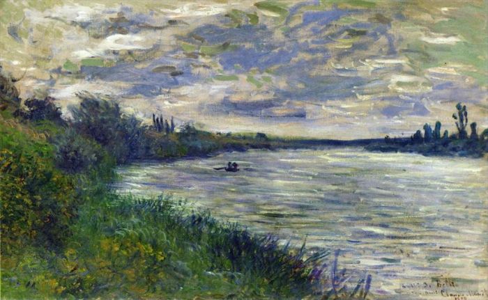 克劳德·莫奈 的油画作品 -  《维特伊附近的塞纳河暴风雨天气》