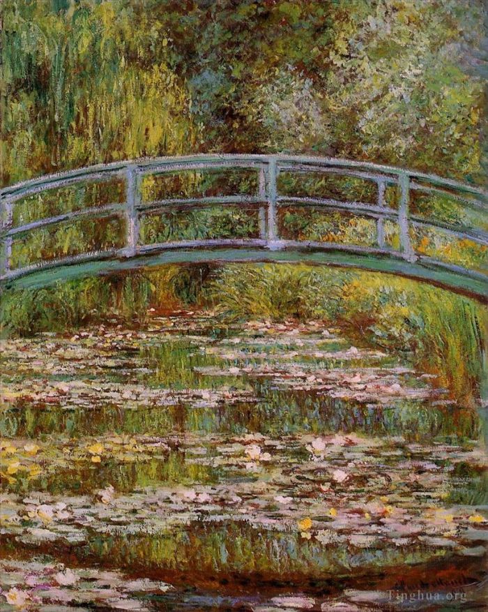 克劳德·莫奈 的油画作品 -  《睡莲池又名日本桥》