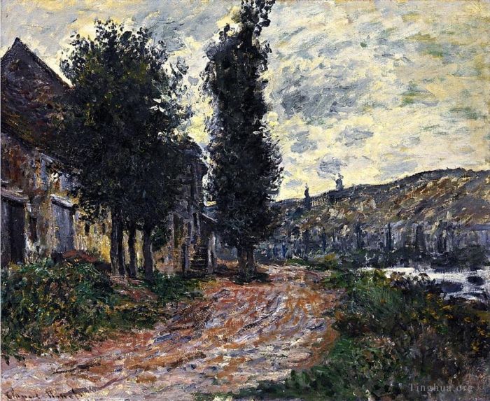 克劳德·莫奈 的油画作品 -  《拉瓦考特,(Lavacourt),拖车道》