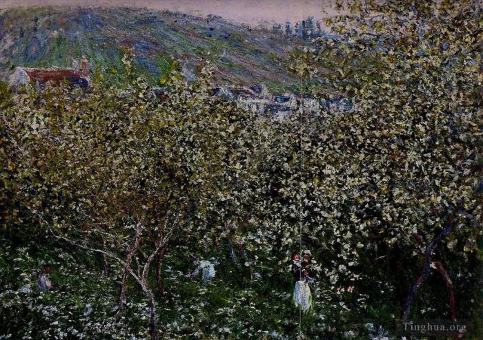 克劳德·莫奈 的油画作品 -  《维特伊开花的李子树》