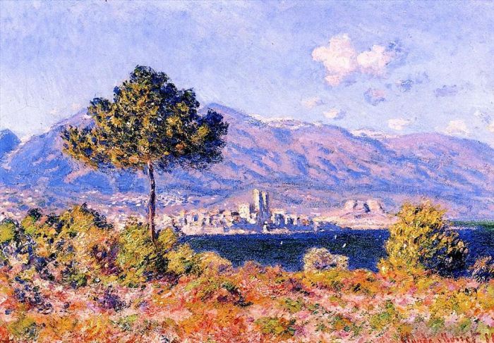 克劳德·莫奈 的油画作品 -  《从高原看安提比斯》