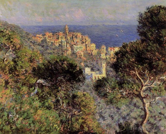克劳德·莫奈 的油画作品 -  《博尔迪盖拉景观》