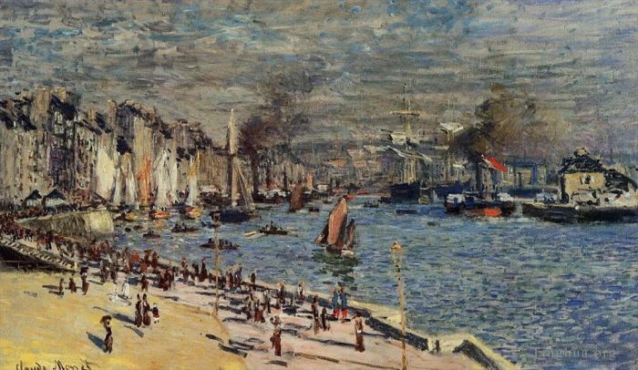 克劳德·莫奈 的油画作品 -  《勒阿弗尔旧外港景观》