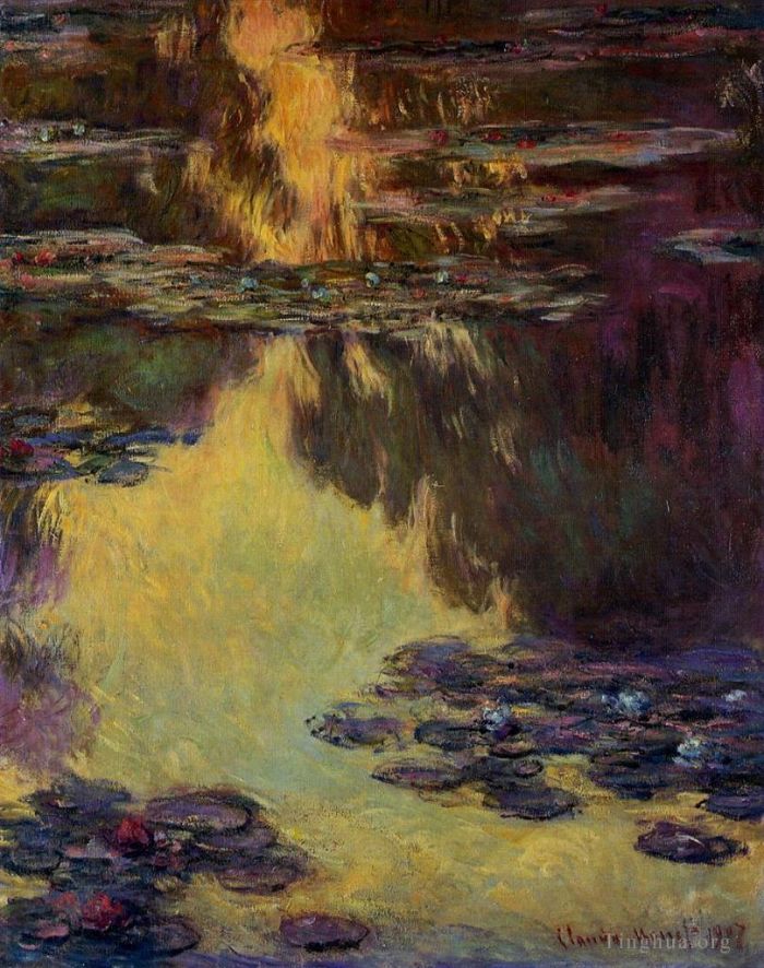 克劳德·莫奈 的油画作品 -  《睡莲,xiv》