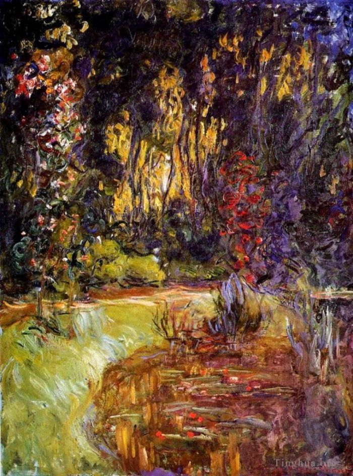 克劳德·莫奈 的油画作品 -  《吉维尼的睡莲池》