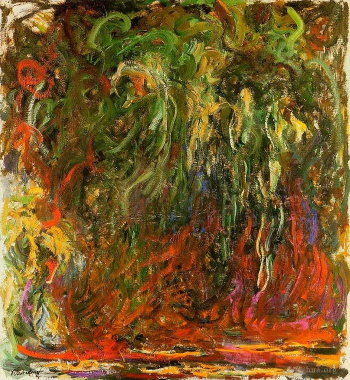 克劳德·莫奈 的油画作品 -  《垂柳吉维尼》