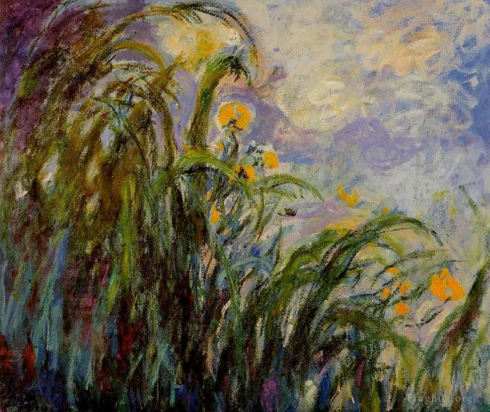 克劳德·莫奈 的油画作品 -  《黄色鸢尾花》