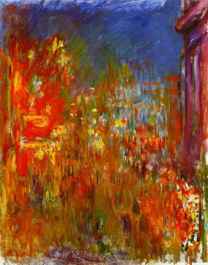 克劳德·莫奈 的各类绘画作品 -  《莱斯特广场在晚上》