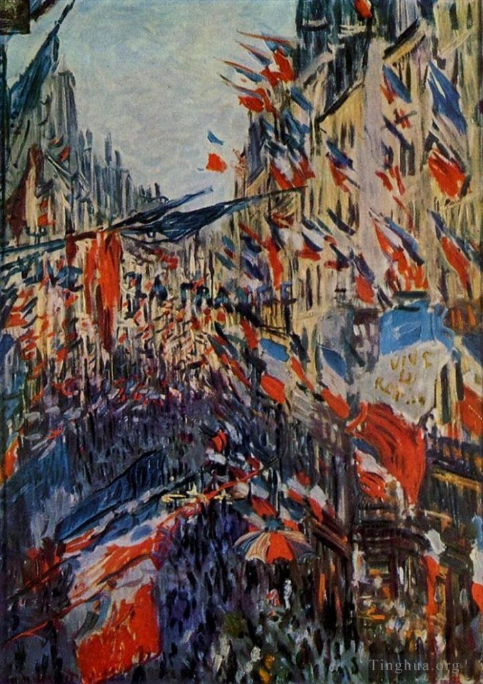 克劳德·莫奈 的各类绘画作品 -  《圣丹尼斯街》