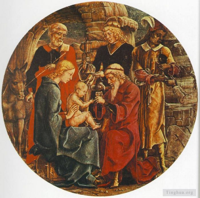 科西莫·图拉 的各类绘画作品 -  《法师的崇拜》