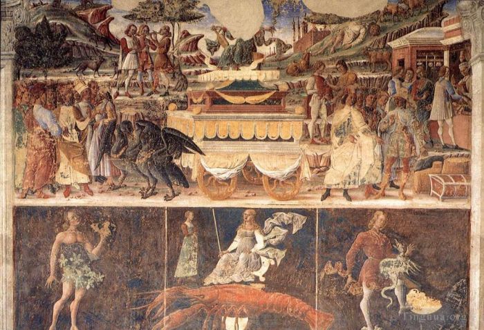 科西莫·图拉 的各类绘画作品 -  《六月水星胜利的寓言》