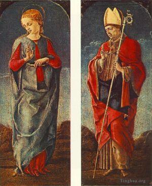 艺术家科西莫·图拉作品《维珍宣布和圣莫雷利奥》