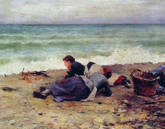 丹尼尔·里奇韦·奈特 的油画作品 -  《滨海埃特尔塔》