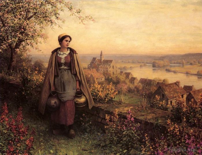 丹尼尔·里奇韦·奈特 的油画作品 -  《春天》