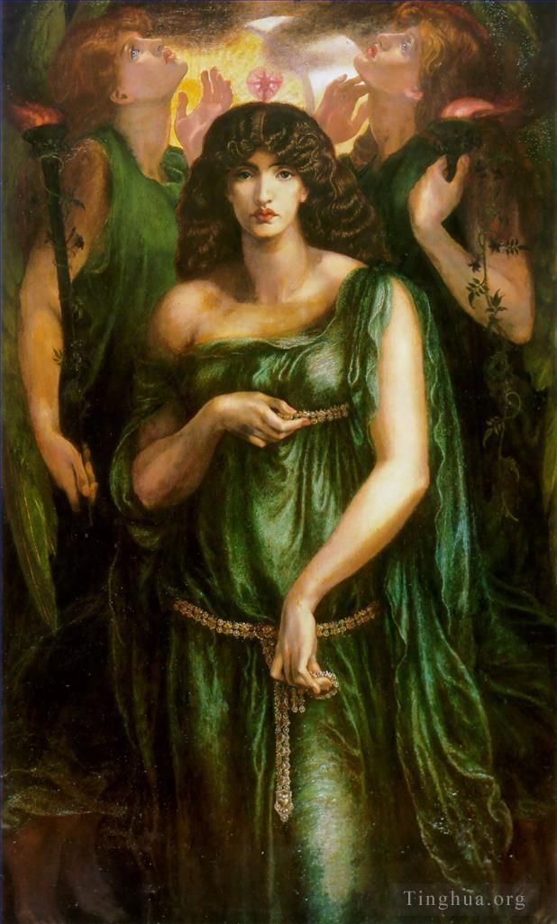 但丁·加布里尔·罗赛蒂 的油画作品 -  《阿斯塔特·叙利亚卡》
