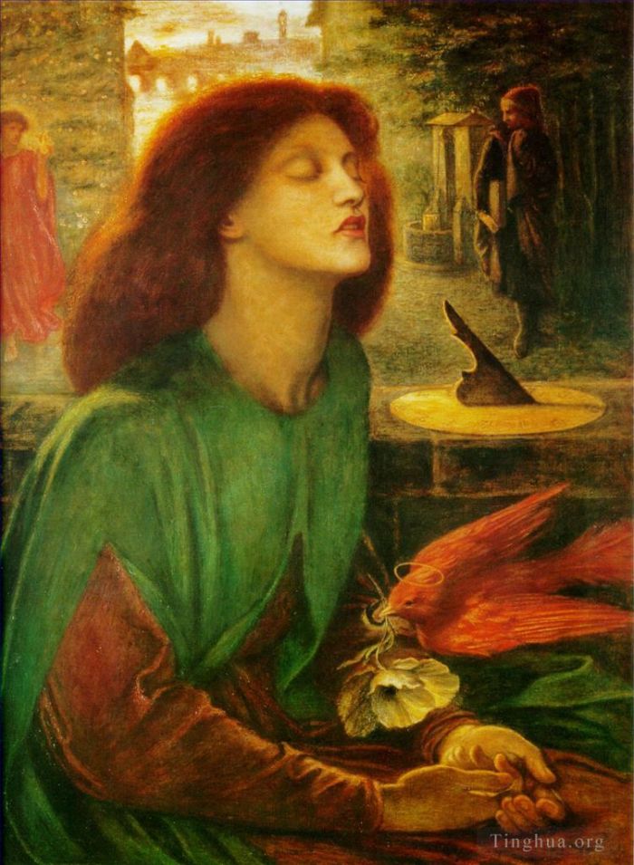 但丁·加布里尔·罗赛蒂 的油画作品 -  《贝娅塔·贝阿特丽克斯》