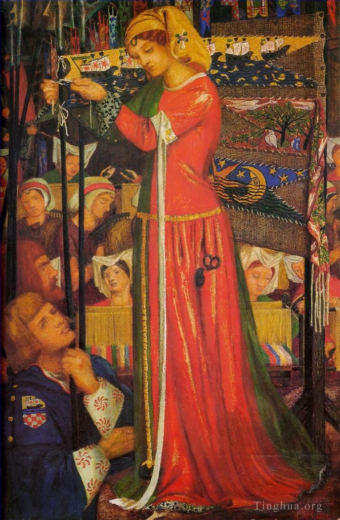 但丁·加布里尔·罗赛蒂 的油画作品 -  《战斗前》