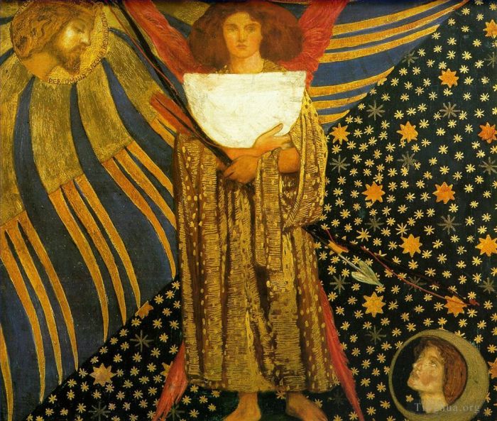 但丁·加布里尔·罗赛蒂 的油画作品 -  《丹蒂斯·阿莫尔》