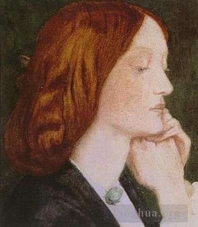 但丁·加布里尔·罗赛蒂 的油画作品 -  《伊丽莎白·西达尔3》